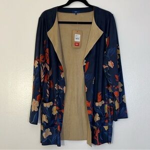 Cotton Traders | New faux suede longline cardigan Women’s size 16 open front